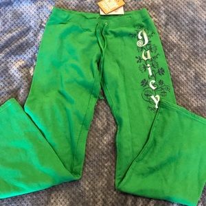 NWT Juicy Couture S green sweat pants